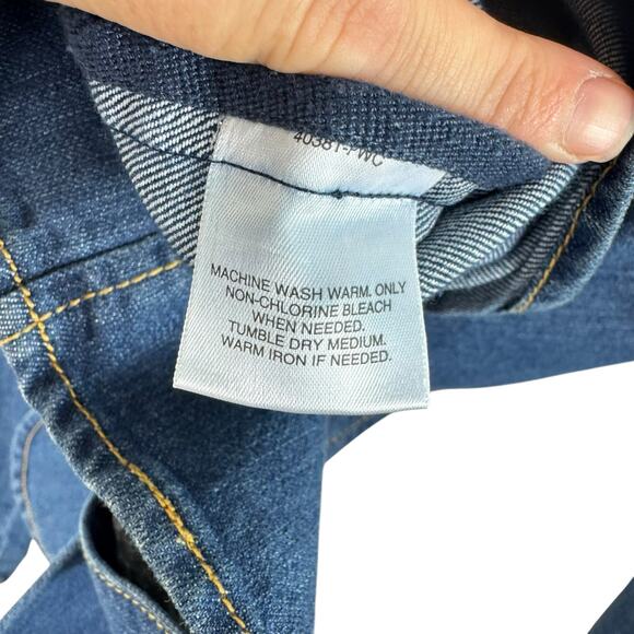 Route 66 Cotton Blend Medium Wash Button Up Collared Jean Jacket Stretch Size L - Picture 7 of 7